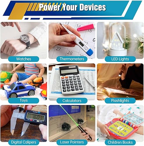 Miniatura 2 de PGSONIC Paquete de 50 baterías LR44, pilas de botón alcalinas de 1.5 voltios con potencia de larga duración