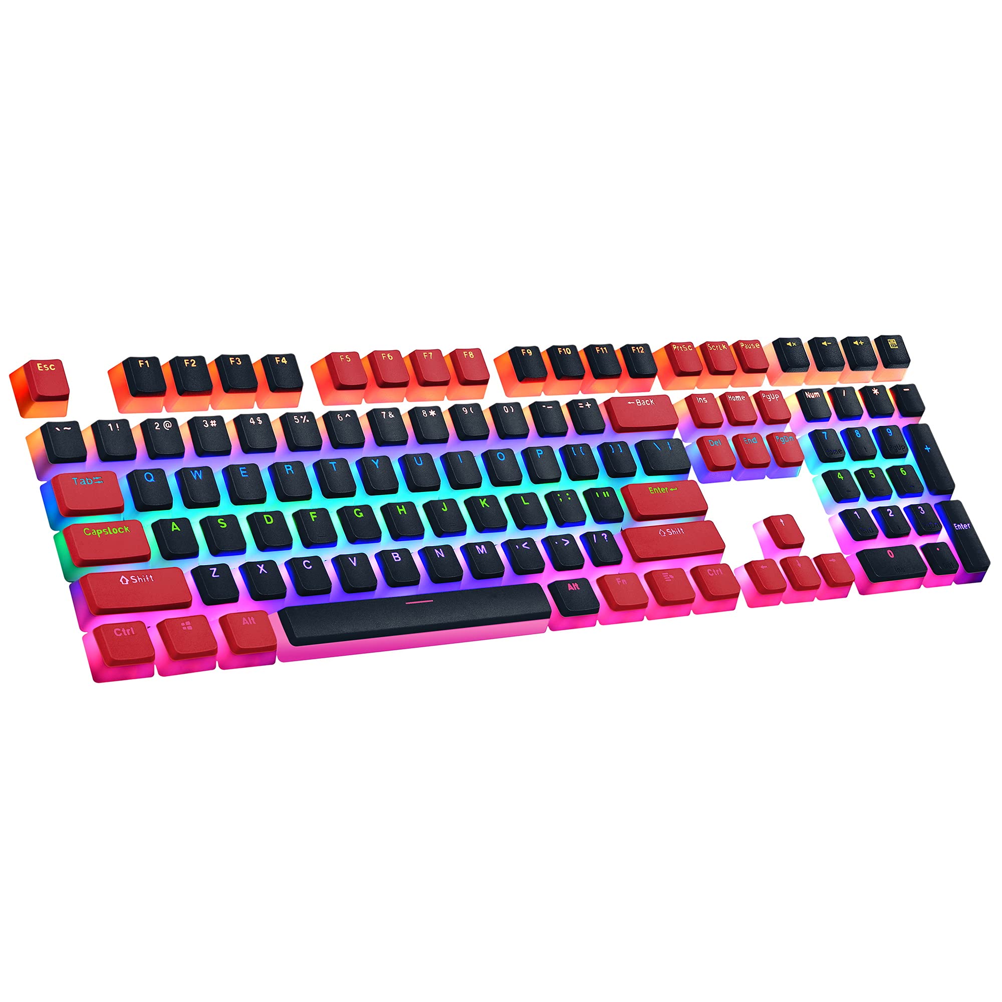 Buy Pudding Keycaps Set 61/87/104/108Double Backlit PBT Keycaps for
