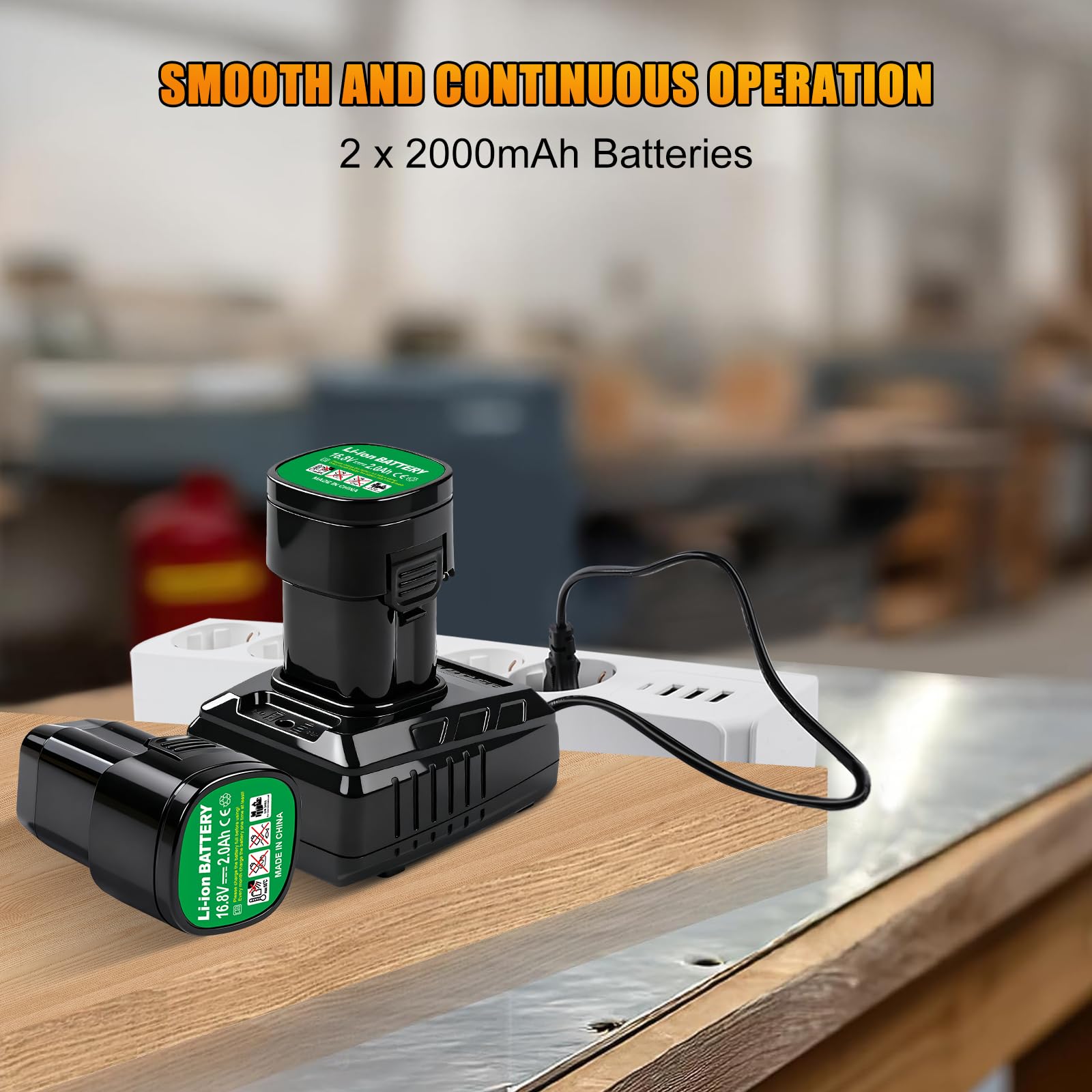 Avvitatore a Batteria 16,8V 150Nm, 3000RPM Trapano a Percussione con 2 * 2,0ah Batteria, 3 Velocità, Avvitatore Elettrico con 6 Punte e LED Luce