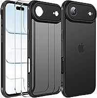 Vista 11 de ivoler Funda Transparente 3 en 1 Diseñada para iPhone Air de 6.5 pulgadas / iPhone 17 Air de 6.5 pulgadas 2025 con Paquete de 2 Protectores
