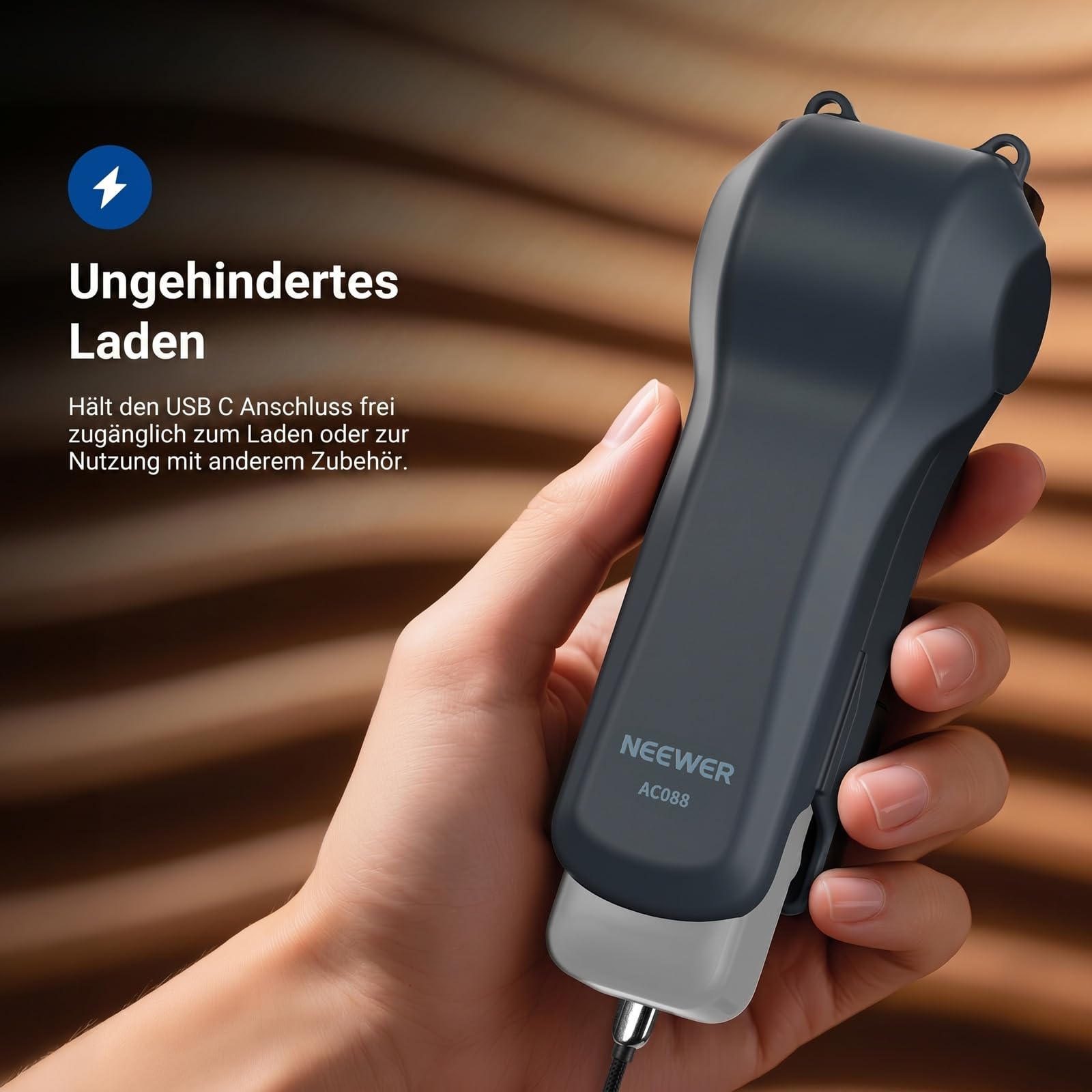 NEEWER Schutzhülle kompatibel mit DJI Osmo Pocket 4/3 & Xtra Muse, Reiseschutzhülle für Action Kamera Zubehör mit Filterfächern & Handgelenkband, AC088 (Dunkelgrau)