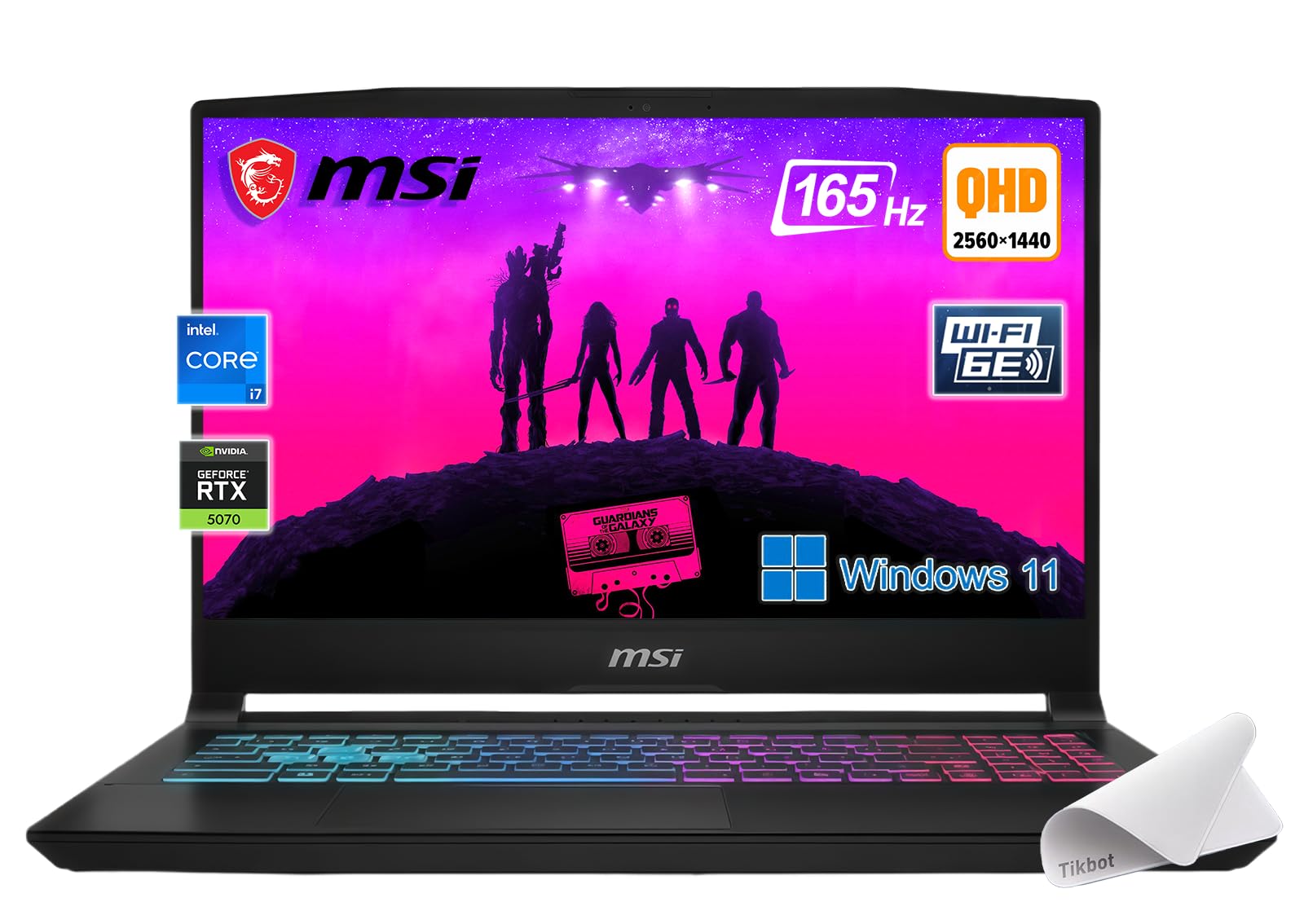 msi Katana 15 15.6” 165Hz QHD Gaming Laptop: Intel Core i7-14650HX, NVIDIA Geforce RTX 5070-Window 11-W/Mouse Pad (32GB RAM | 2TB PCIE SSD)