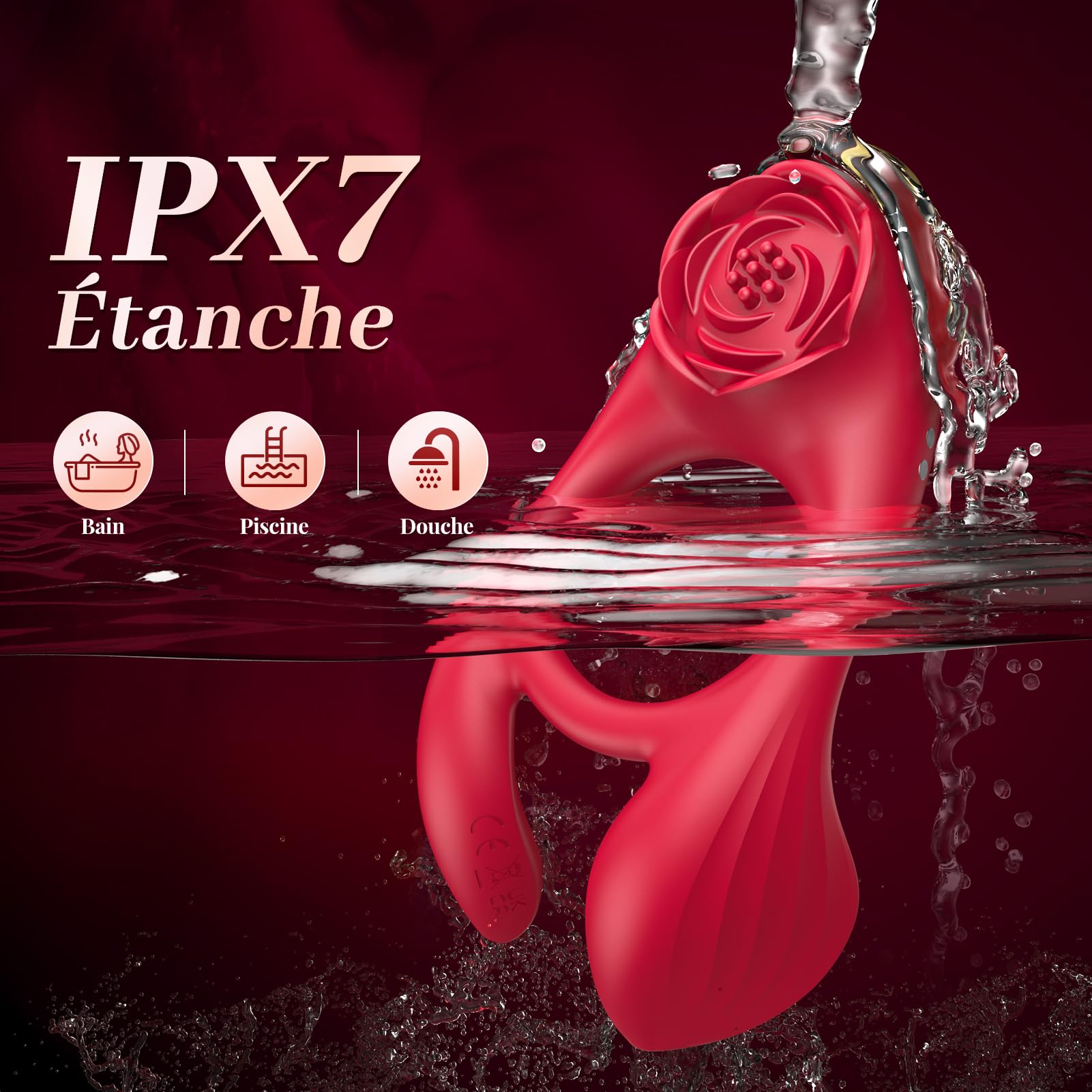 Sextoyse Couple Plaisir Anneau Penien - Anneau Homme 4 en 1 Sex Toys Homme Anneau Vibrant Pénis Clitoridienne Vibromasseur Anneaux de Pénis Sextoy Couple Cockring 3 Moteurs 7 Modes de Vibration