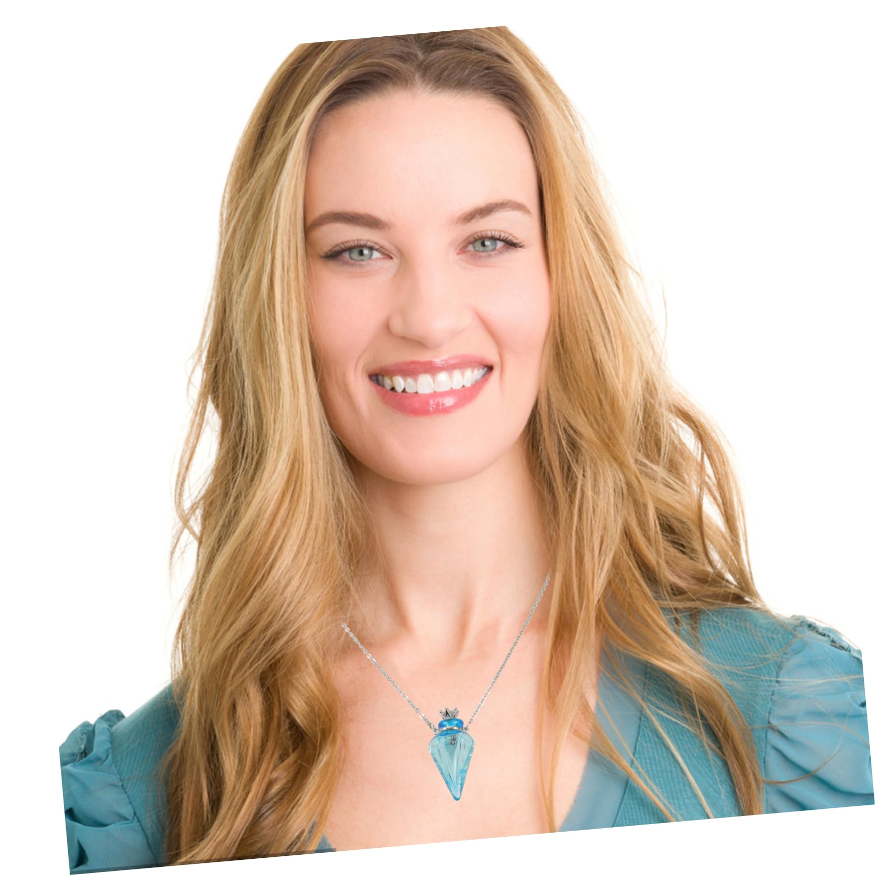 4piezas Collar Difusor De Aceites Esenciales Para Mujeres Colgante De Botella Diseño Elegante y Práctico Para Relajación y Mejora Del Sueño