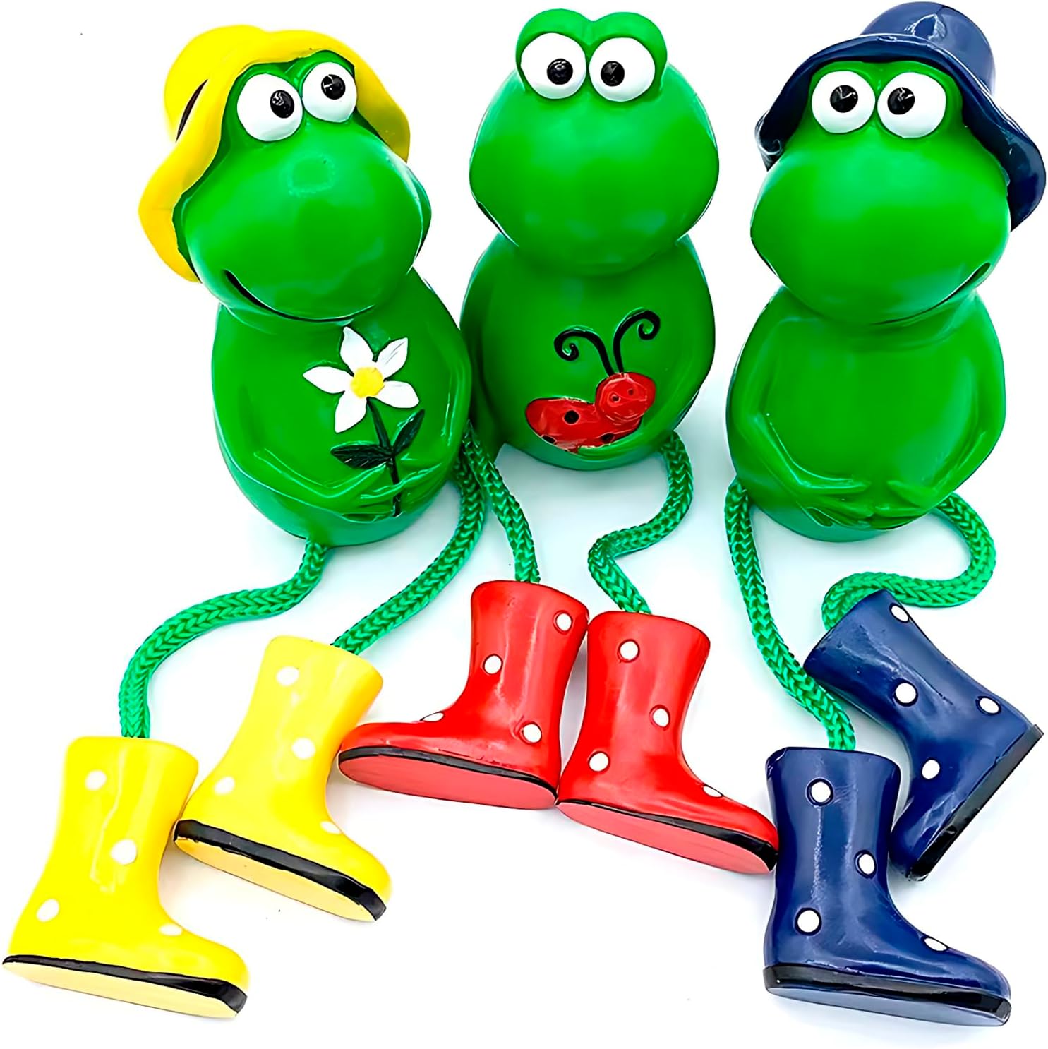 3PCS Garden Outdoor Garden Ornaments Frog Sitting Toad Plant Pot Perchers Waterproof Resin Frog
