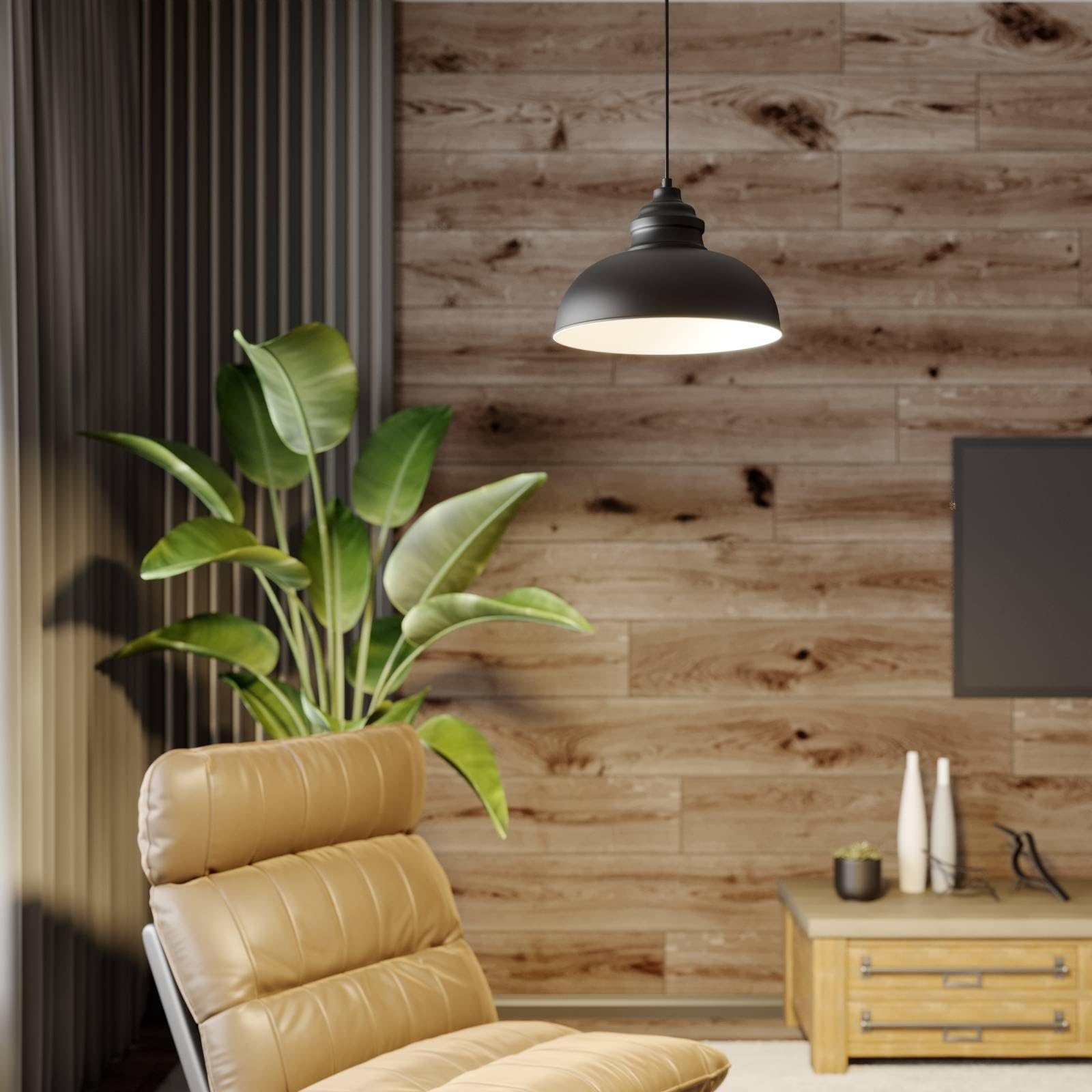 Lindby Pendelleuchte Cliona (Modern) in Schwarz aus Metall (1 flammig, E27) - Deckenlampe Esstischlampe Hängelampe Hängeleuchte Wohnzimmerleuchte
