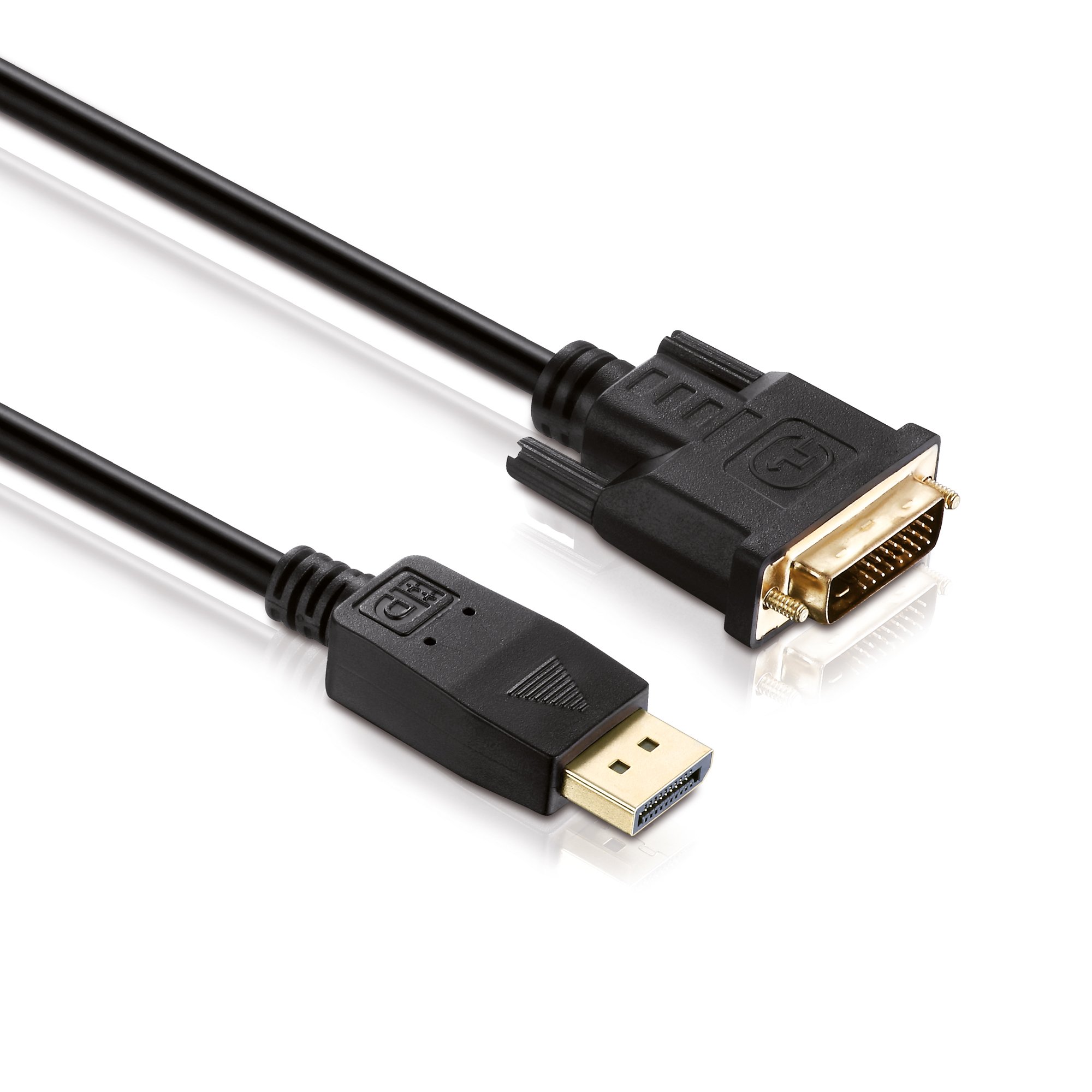 HDSupply DC045-010 Cavo di collegamento DisplayPort / DVI (connettore DisplayPort - connettore DVI single link), contatti dorati, 1,00 m, nero