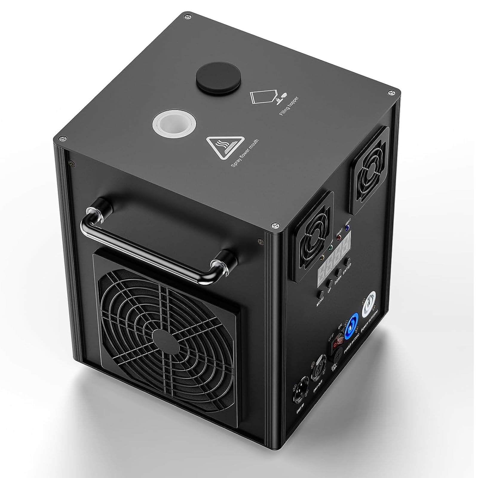 DMX Stage Fountain Sparkular Machine, 600 W negro máquina pirotecnica, efecto máquina para escenario con mando a distancia, para bares, fiestas, Halloween, Navidad, bodas, conciertos