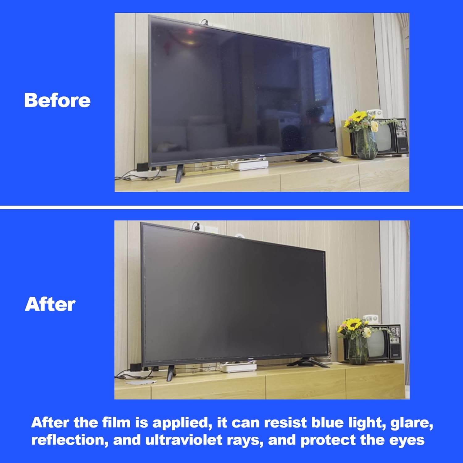 43/50/55/65/75インチ用アンチブルーライトTVスクリーン