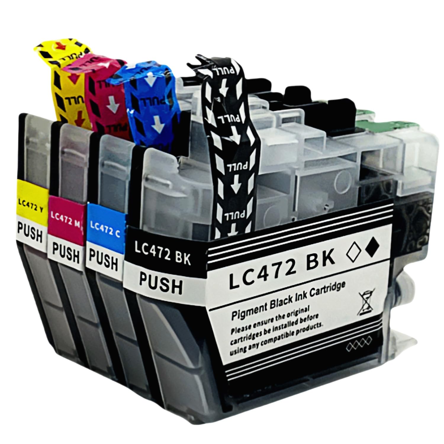 Compatible for brother LC472 cartridgeare suitable for inkjet printers MFC-J2340DW, MFC-J3540DW and MFC-J3940DW 4 Pack(Black Cyan Magenta Yellow)