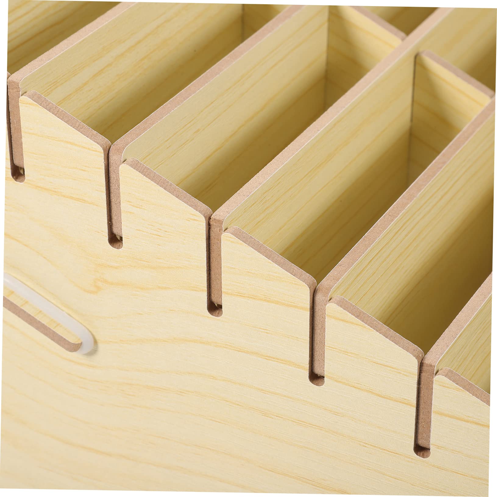 Hohopeti Caja Organizadora de Madera Múltiples Compartimentos para Almacenamiento de Cartas de Juego y Objetos Pequeños, Fácil de Transportar y Gran Capacidad