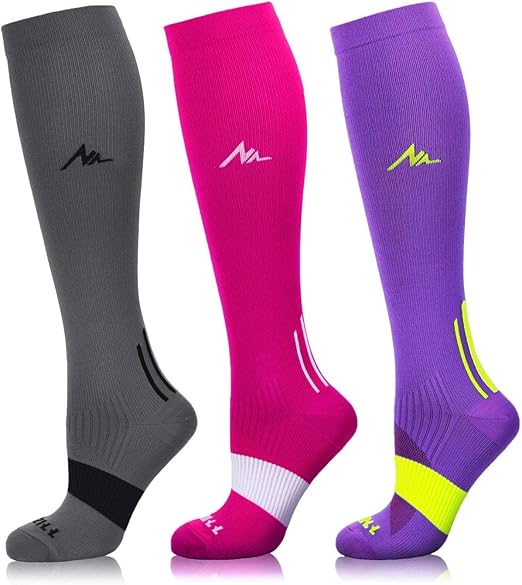 NEWZILL Medical Compression Socks for Women & Men Circulation 20-30 mmHg, Best for Running Athletic Hiking Travel Flight Nurses