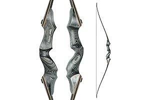 GLURAK Black Hunter 60" Wooden Longbow for Hunting Archery Training