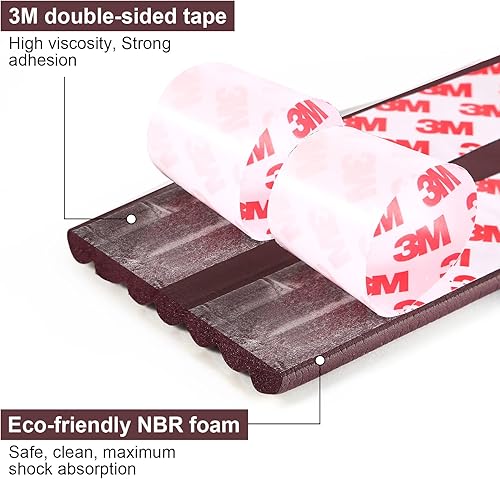 Miniatura 3 de Dovesail Protector de borde a prueba de bebés de 164 pies con adhesivo fuerte 3M presellado acolchado a prueba de bebés protectores de seguridad de