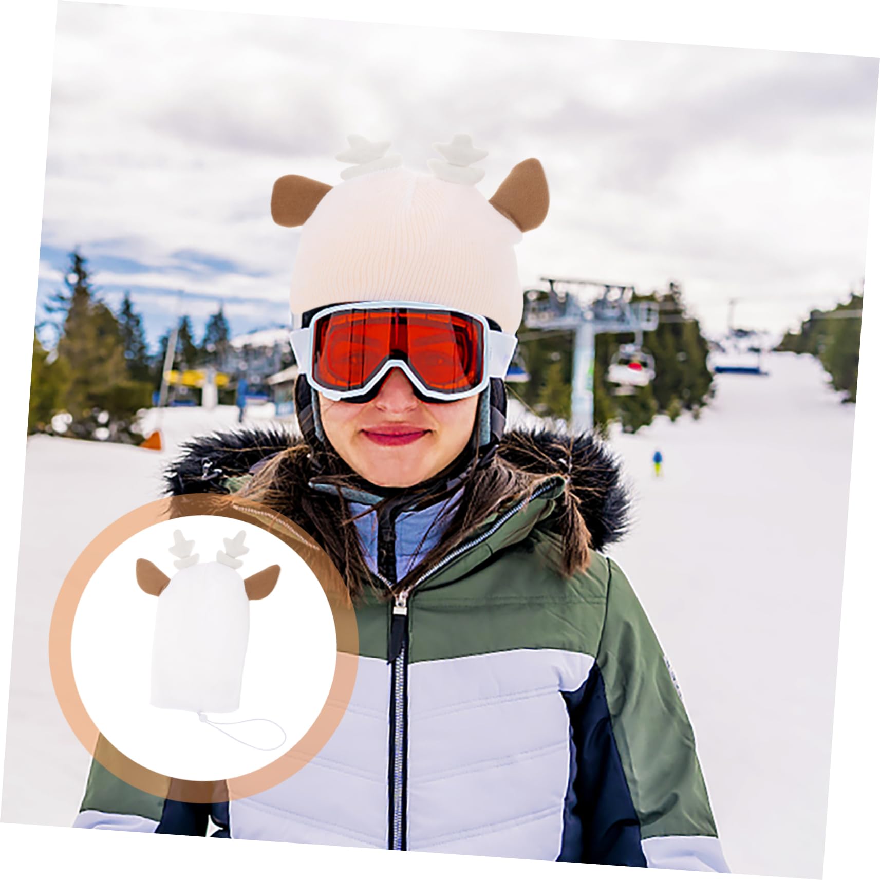 YARNOW 3 Pz fornitura sci invernale casco snowboard casco scii sciarpa casco ski helmet casco simpatica copricasco per sport sulla neve comoda del casco seta