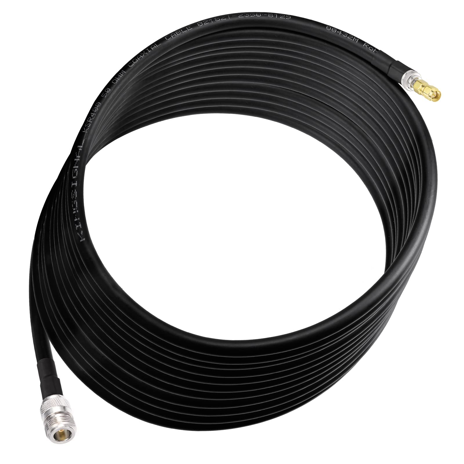Bingfu Lora ALSR400 Câble d'extension RF à faible perte femelle N vers RP-SMA mâle avec adaptateur SMA mâle compatible avec Helium HNT BOBCAT Miner SyncroBit Gateway Sensecap Hotspot 6 m