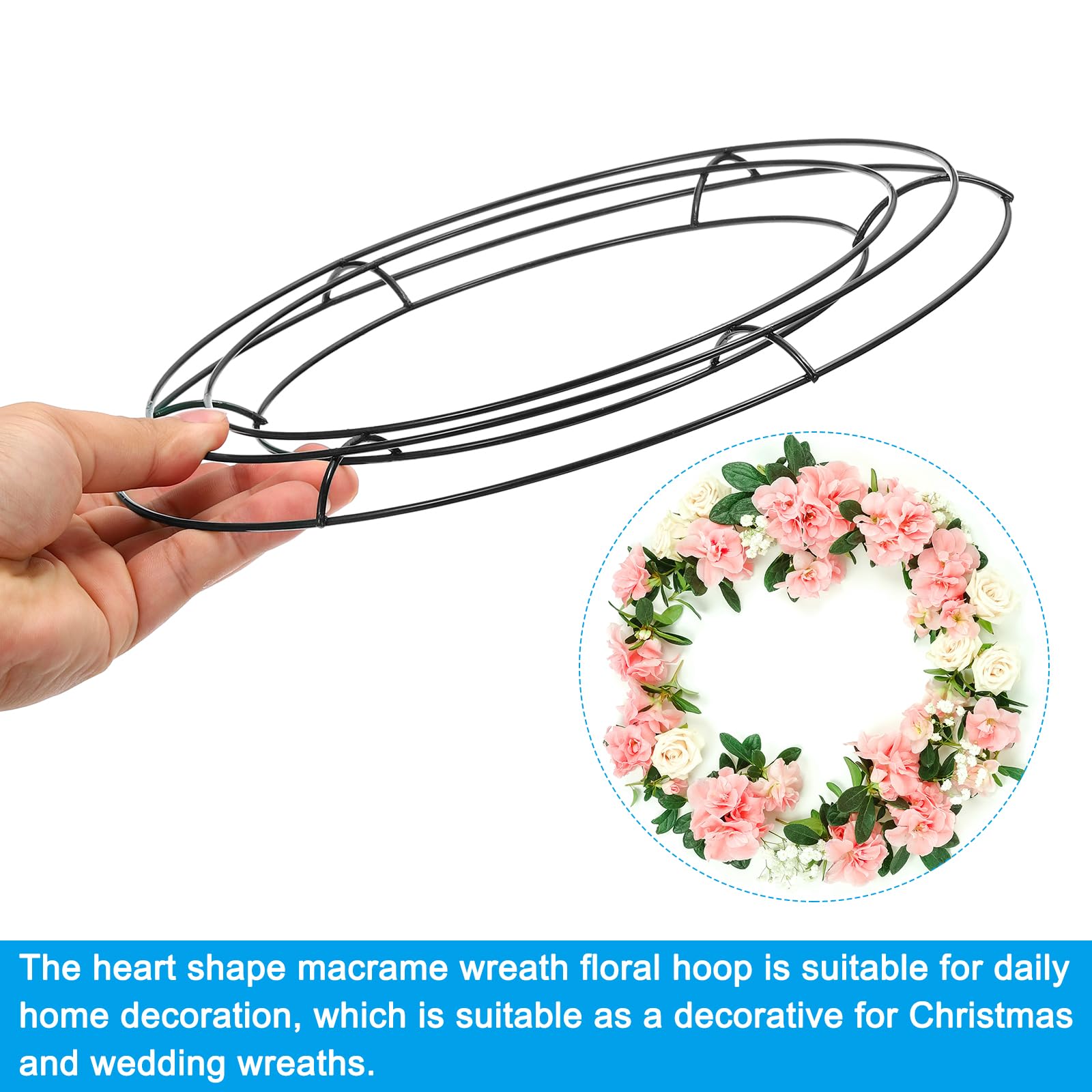 PATIKIL 10 Inch Christmas Wire Wreath Frame - Image 4