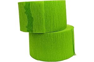 Emerald Radiance: Lime Green Crepe Paper Streamers