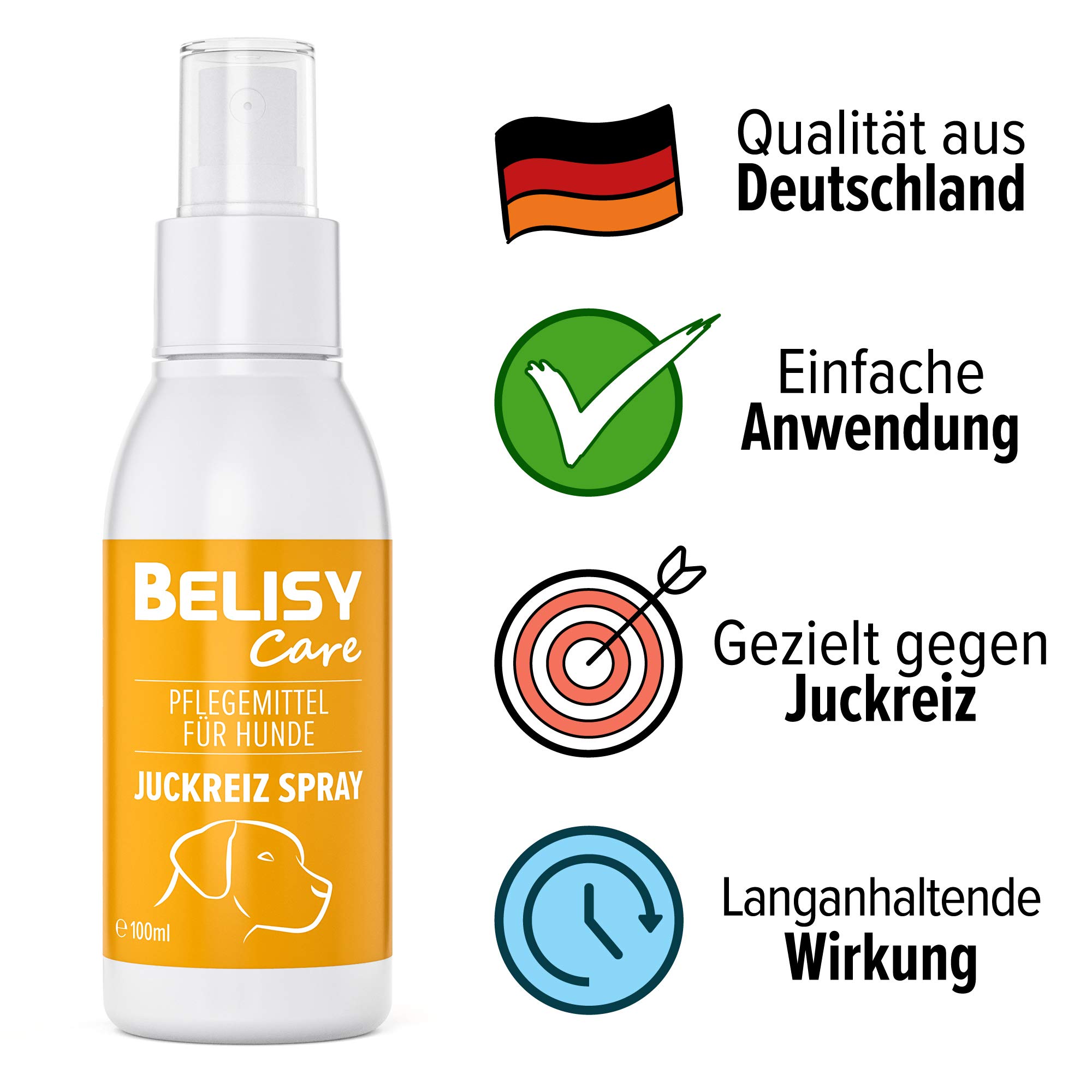 Juckreiz Spray für Hunde - 100 ml - Mittel gegen Juckreiz durch trockene Haut & Milben - Hautpflege & Fellpflege für Haustiere - Pflegespray mit Panthenol, Lavendel, Ringelblume & Teebaum