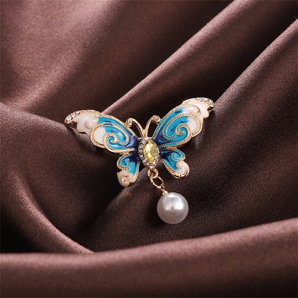Stile Country Farfalla Cinese Spilla Azzurra Tipo Temperamento Accessori Accessori di Abbigliamento Vivaci