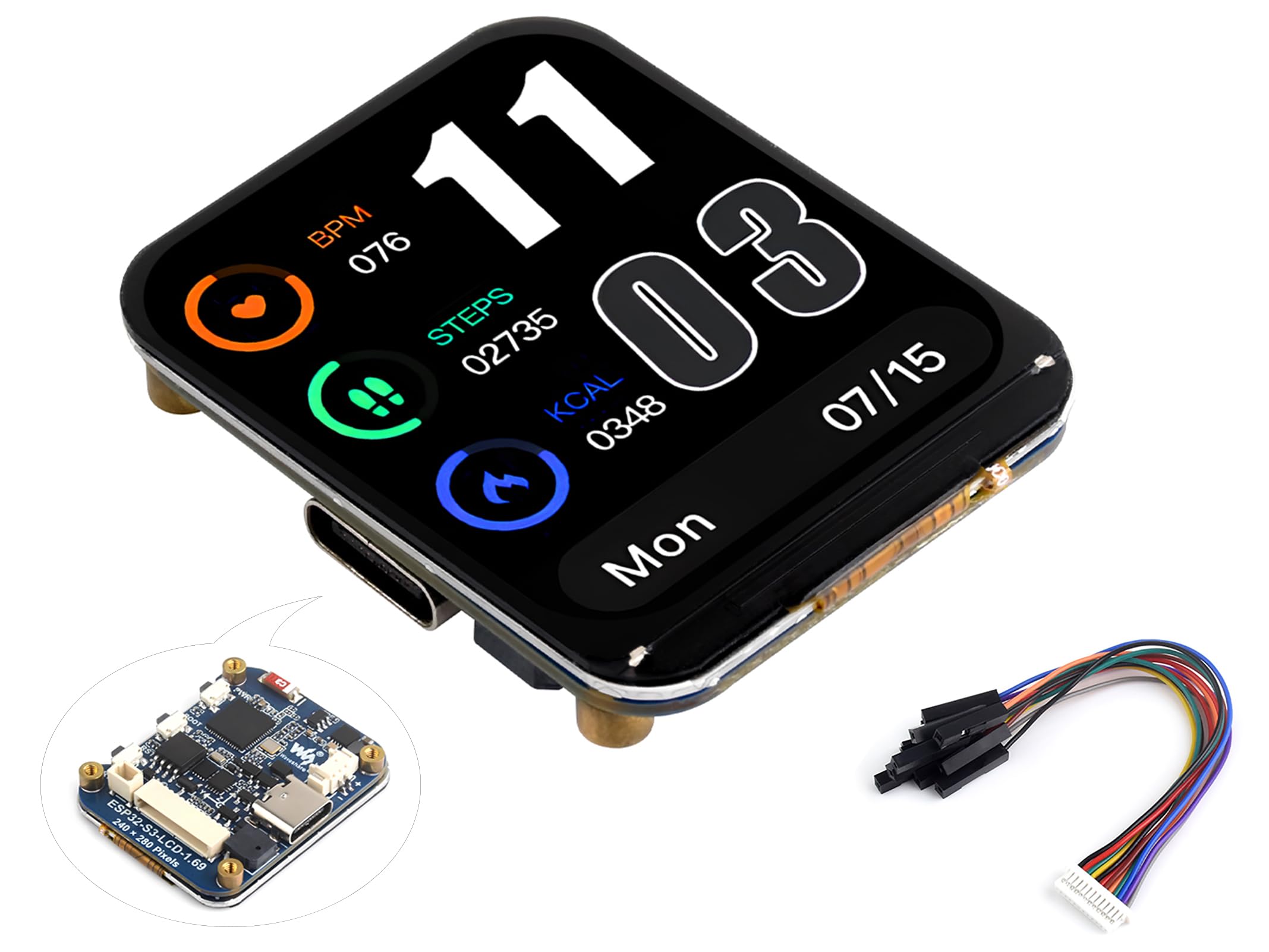Placa De Desarrollo ESP32-S3 Con Pantalla Táctil IPS 2 Pulgadas – 240x320 Píxeles, WiFi/Bluetooth 5, MicroSD, Para Proyectos IoT