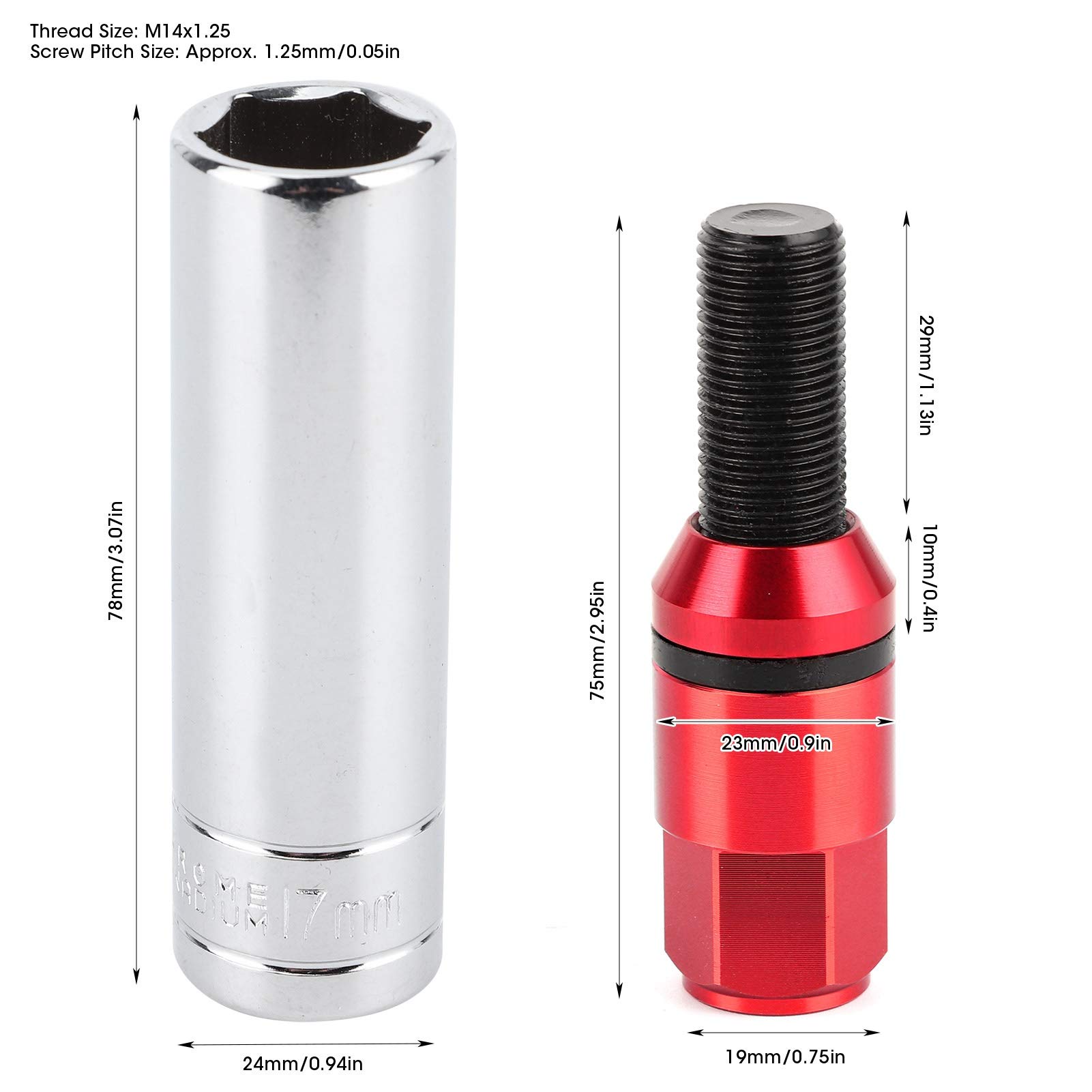 Amazon.com: KIMISS Lug Bolts Wheel, 20Pcs Lug Bolts Stud Tuner