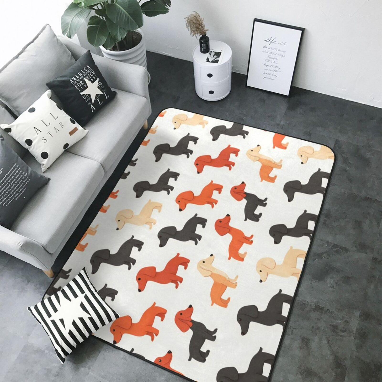 Tapis doux antidérapant teckel pour sécuriser et réchauffer votre sol
