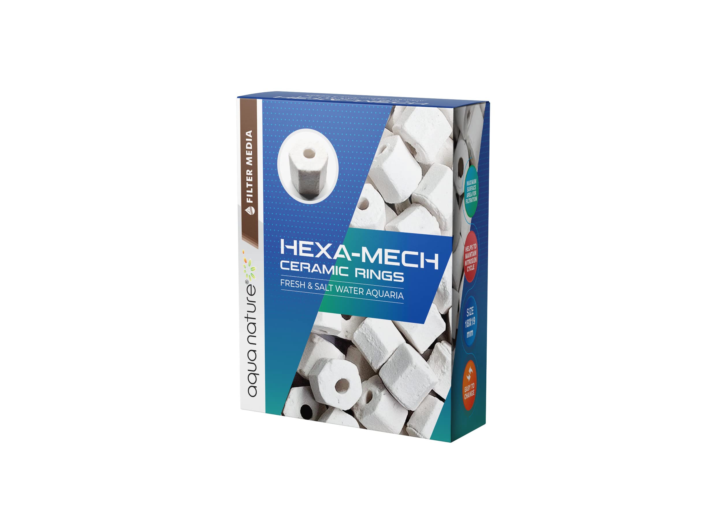 AquaNature Aquarium Hexa Mech Bio Ceramic Ring Filter Media for Freshwater & Saltwater (1.8kg) (B0BQC1H79Q) Amazon Price History, Amazon Price Tracker
