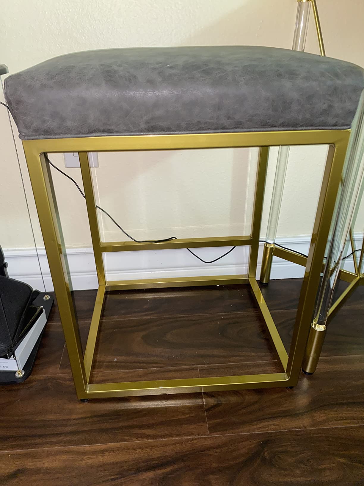 20/mo Finance HERA'S PALACE 24" Bar Stool Counter Height Grey Bar