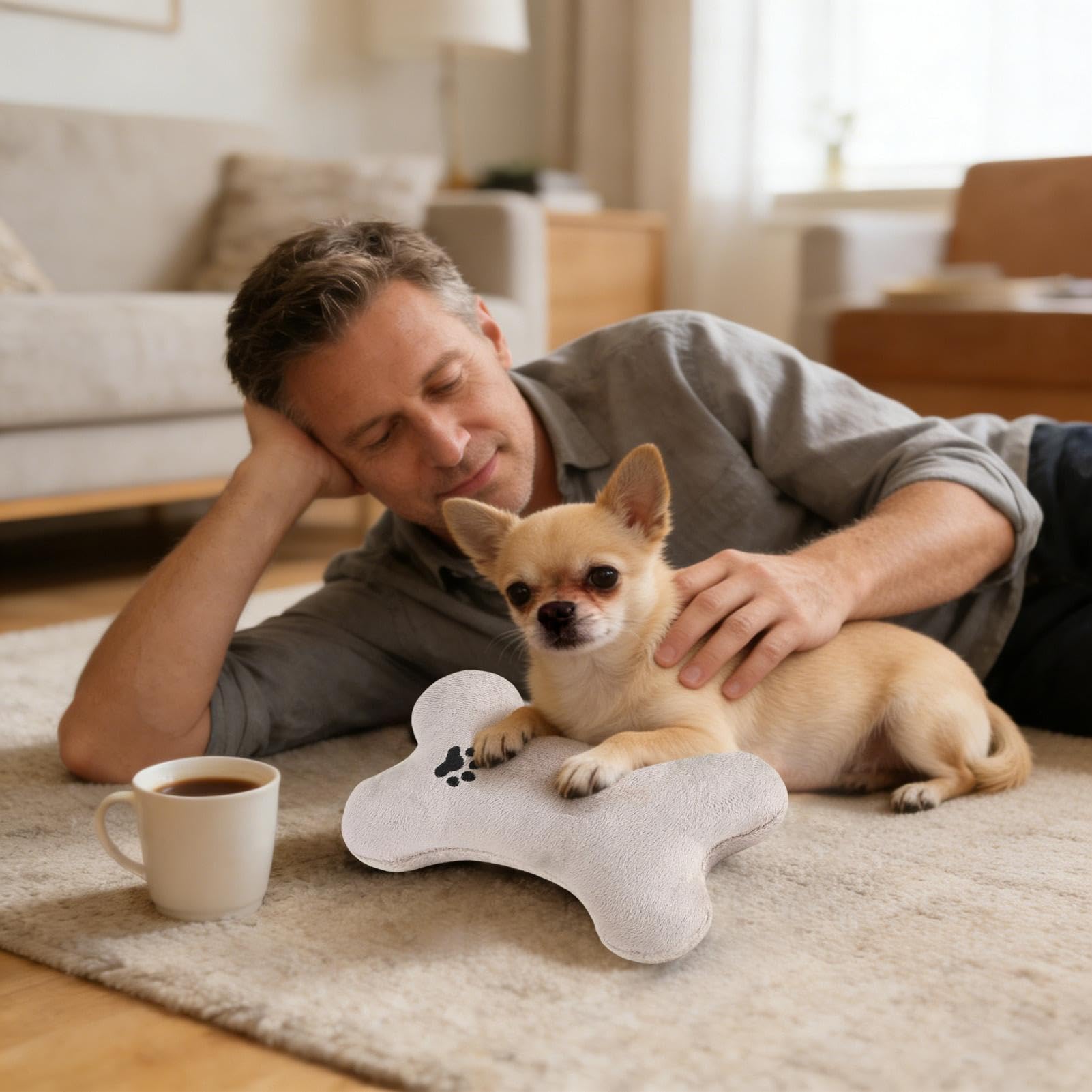 Cuscino Per Cuccia Per Cani - Allevia La Tensione E La Pressione Della Colonna Vertebrale Cervicale, Morbido Cuscino Lavabile Resistente Alla Masticazione, Corpo 22,5x14,5x4,5 Cm + Unità Leggera Da