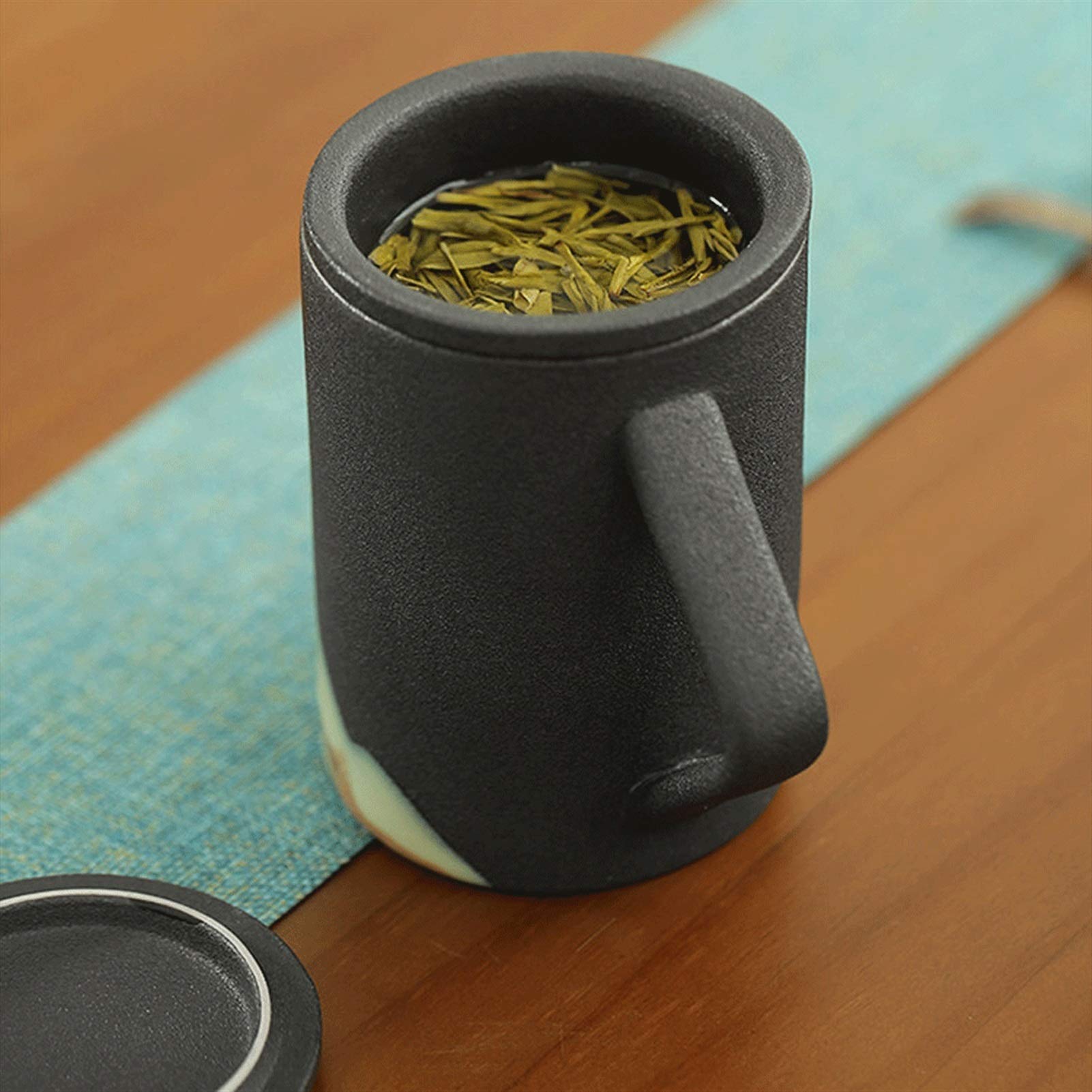 Tasse a Cafe/Mugs Cafe Coupe En Céramique Simple De Style Japonais Avec Bureau De Couvercle Filtre Créatif Tasse À Thé Coupe Du Thé Personal Ménage Tea Tea 250 Ml Tasses de Petit Déjeuner ( Color : No
