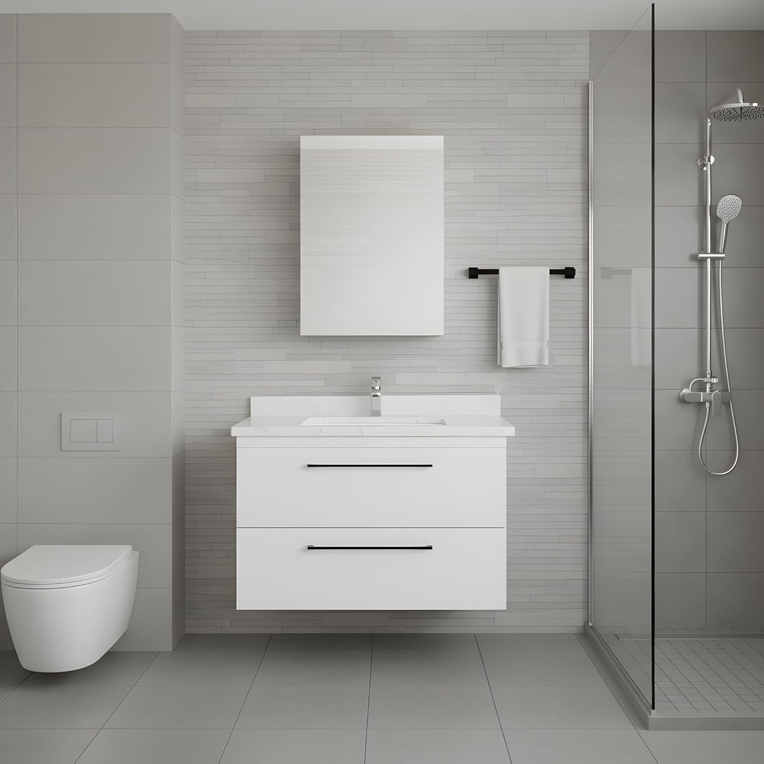 20x26 Inch Wall Mounted Medicine Cabinet with Wooden Door - Right Opening Bathroom Mirror Storage Cabinet with Built-in Makeup Mirror