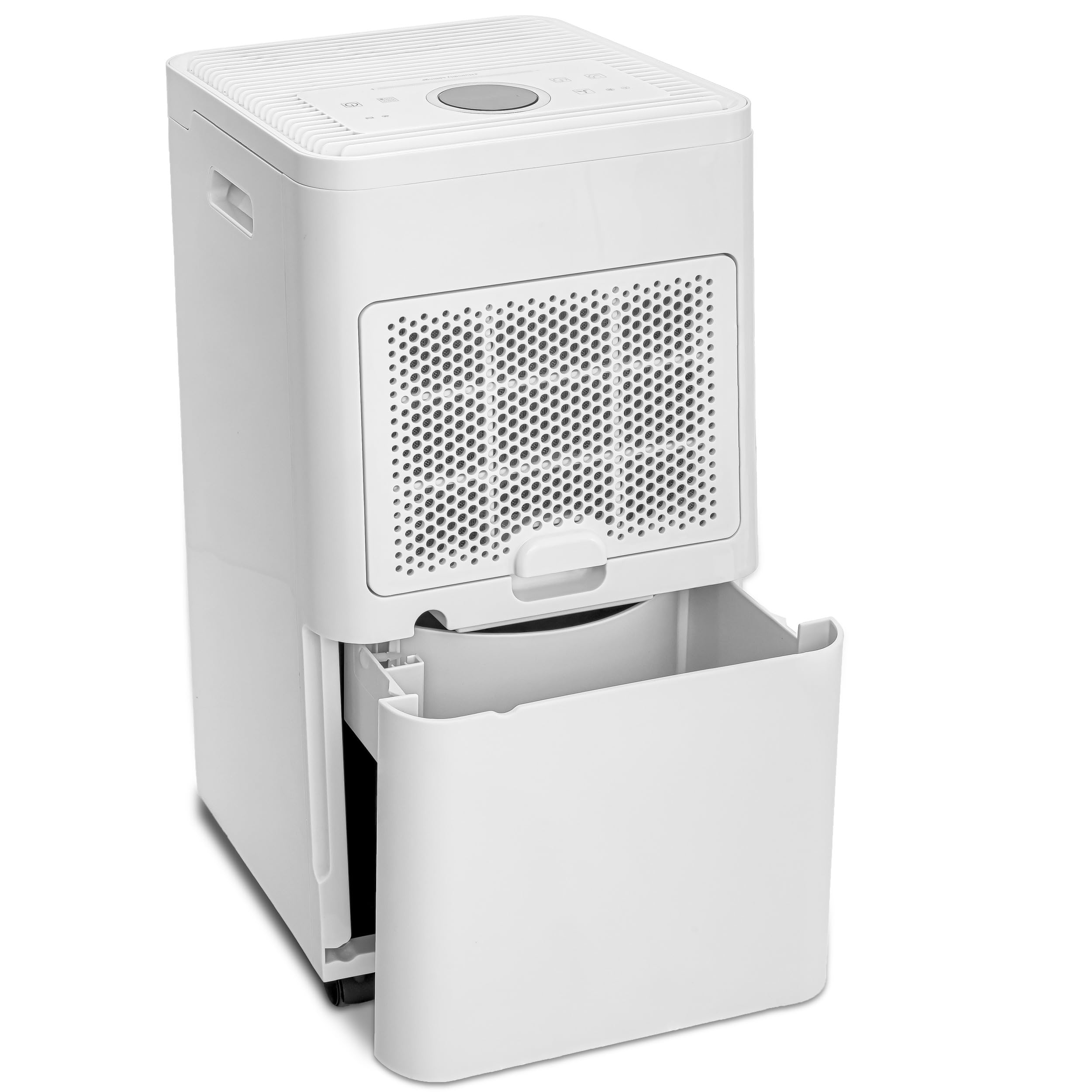 TROTEC Deshumidificador y purificador de aire de diseño TTK 27 HEPA, 12 L/día, Filtro HEPA con 95% de Efectividad, Pantalla LED, 2 en 1, Reinicio Automático, Función Secado de Ropa