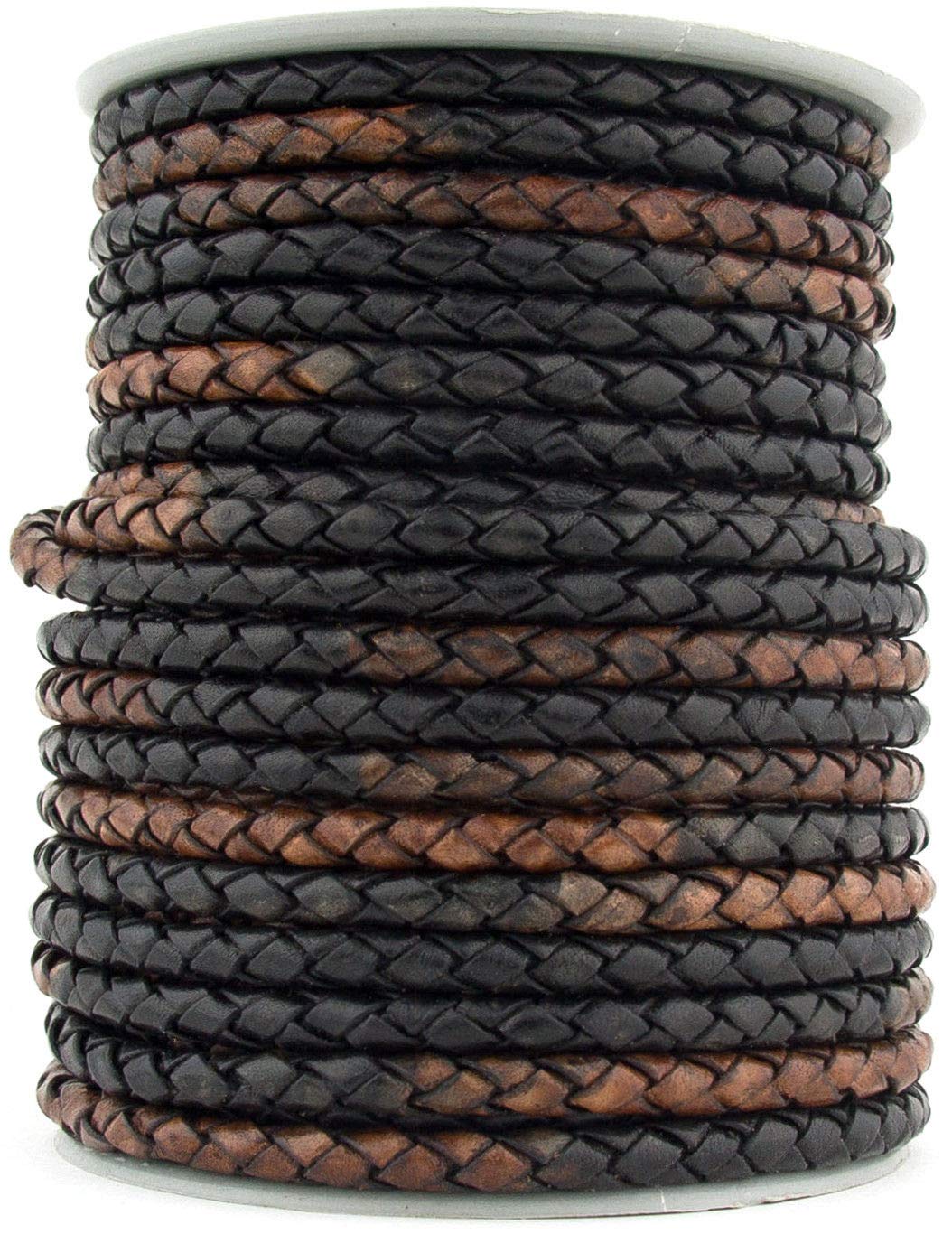 Brown Light Natural Dye Round Leather Cord 2mm 10 Meters(11 Yards)