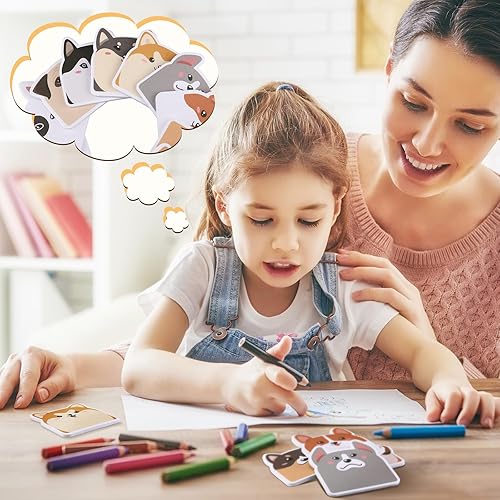 Miniatura 7 de Yinder 24 blocs de notas adhesivas Kawaii divertidas de animales, notas adhesivas de dibujos animados a granel, autoadhesivas para regalo