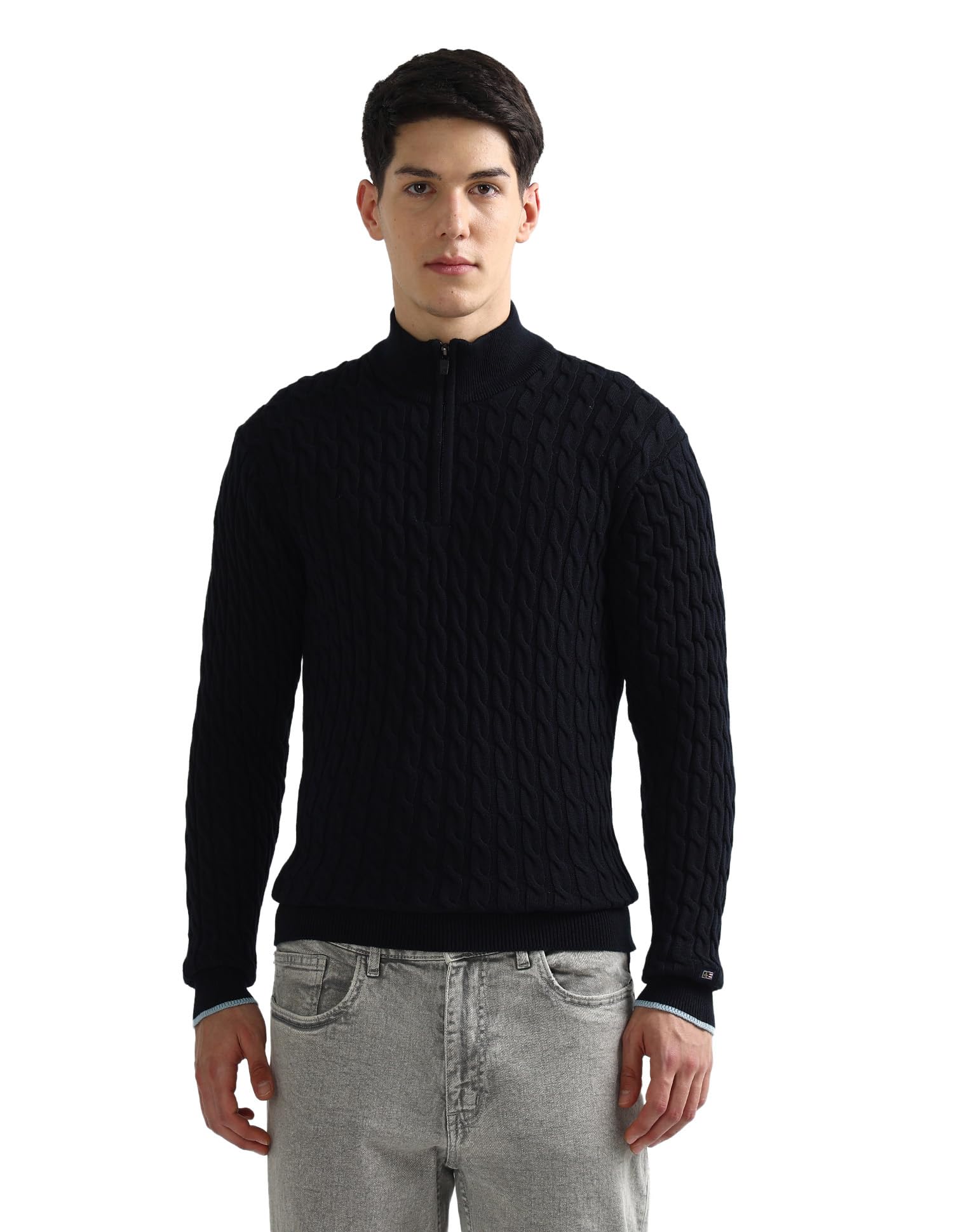 arrow sports Arrow Sport Men's Cable Patterned Knit Regular Fit Sweater-picture-11
