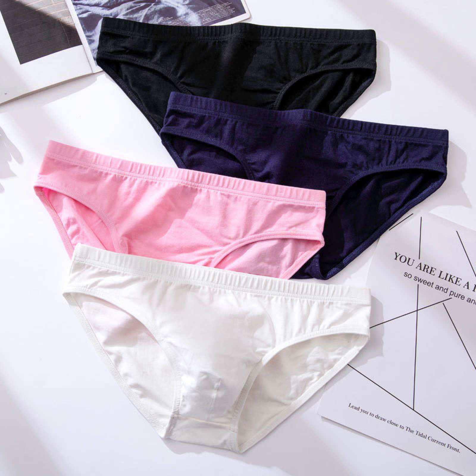 Bragas sexis, tanga abierta para hombre, de algodón puro, cintura baja, ropa interior transpirable sexy e interesante