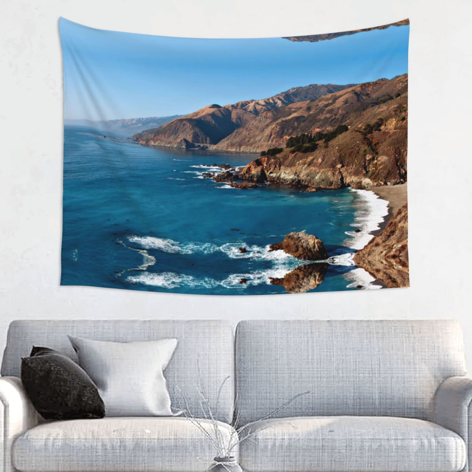 Allocs California Coast Tapestry Wall Hanging For Living Room And Bedroom Tapestries Decoration Backdrop 29 X 37 Inches