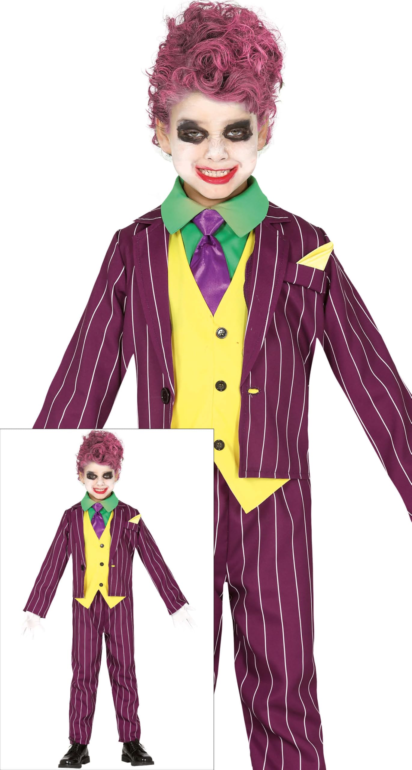 FIESTAS GUIRCA Crazy Clown costume for boys