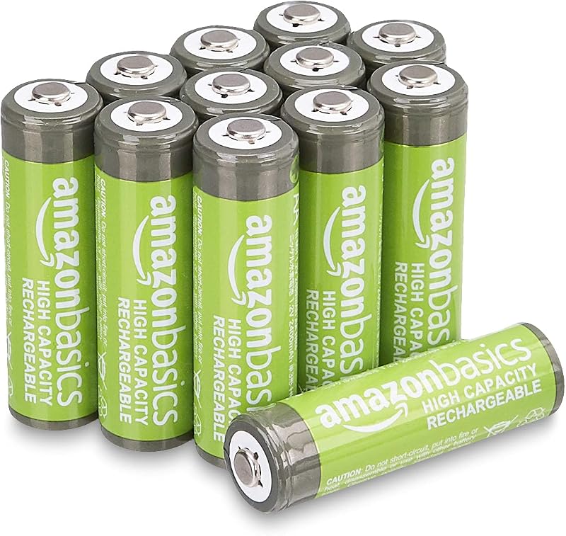 Amazon Basics 12 db 2400mAh AA NiMH Akkumulátor Újratölthető 400x - 12 pcs., AA