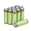 Amazon Basics 12-Pack Rechargeable AA NiMH High-Capacity Batteries, 2400 mAh, 1.2V, Recharge up to 400x Times, Pre-Charged Amazon Basics 12-Pack Rechargeable AA NiMH High-Capacity Batteries, 2400 mAh, 1.2V, Recharge up to 400x Times, Pre-Charged