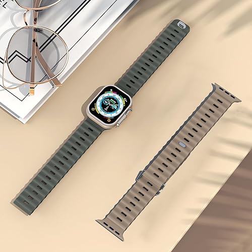 Miniatura 43 de Compatible with Apple Watch Ocean Bands 38mm 40mm 41mm 42mm 44mm 45mm 46mm 49mm Soft Silicone Wristbands Replacement Strap for iWatch Ultra 2 Ultra