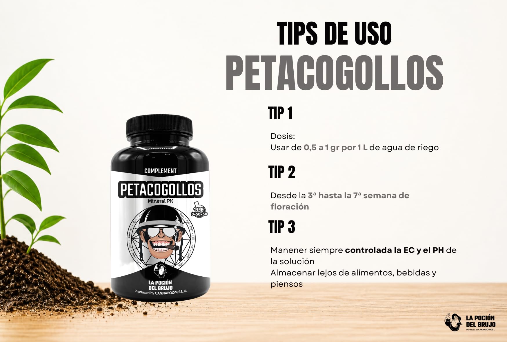 PETACOGOLLOS (1 Kg) - revienta cogollos PK de floración de forma quelatada y de gran solubilidad