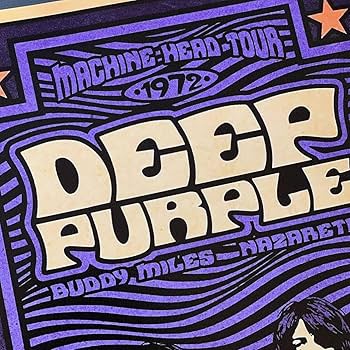 Amazon.co.jp: ポスター☆ディープ・パープル 1972 マシン