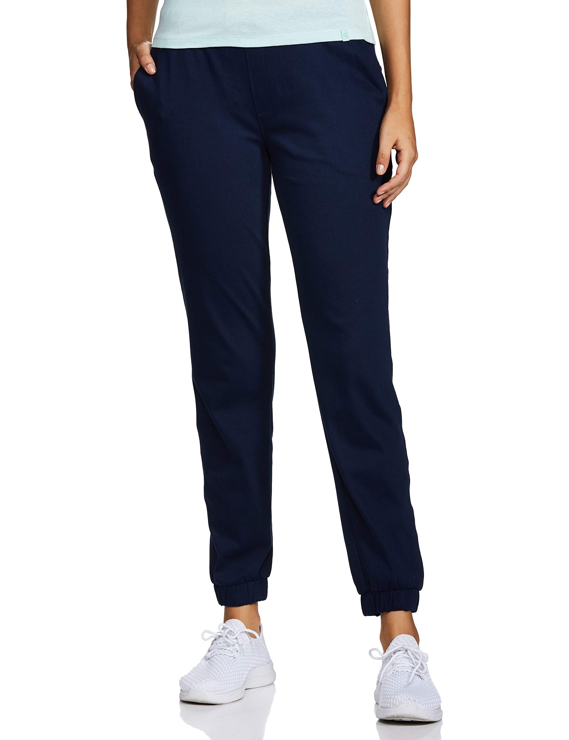 Women's High Rise Relaxed Fit Pants (LJ07-NAVY61-M_Navy_Medium)-image-21