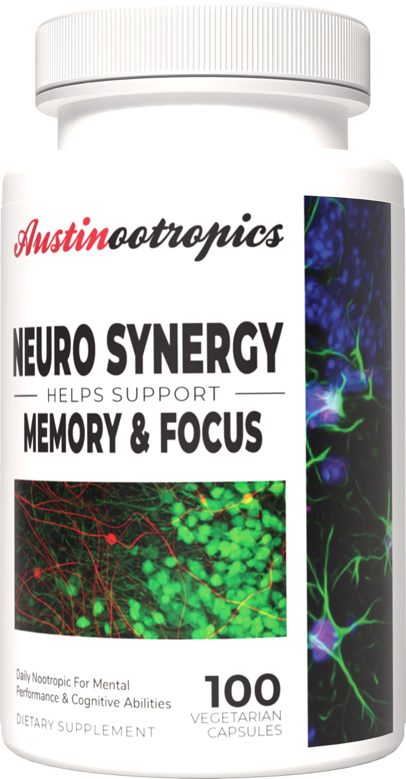 Austinootropics Neuro Synergy Absolute Focus Stack - #1 Nootropic for Focus, Energy, Memory+