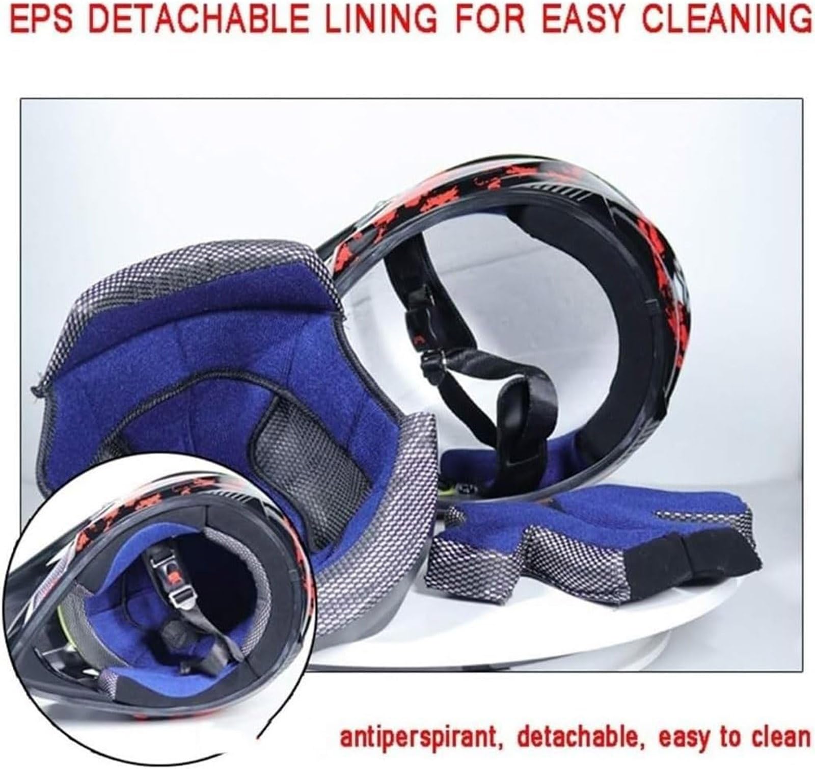 Hełm Motocross z pełną twarzą z rękawiczkami z maską w gogle, dorosłym motocyklowym kaskiem motocyklowym Helmem Crash Crash, Downhill Enduro Mtb Quad Dirt Bike(White,L(56~57cm))