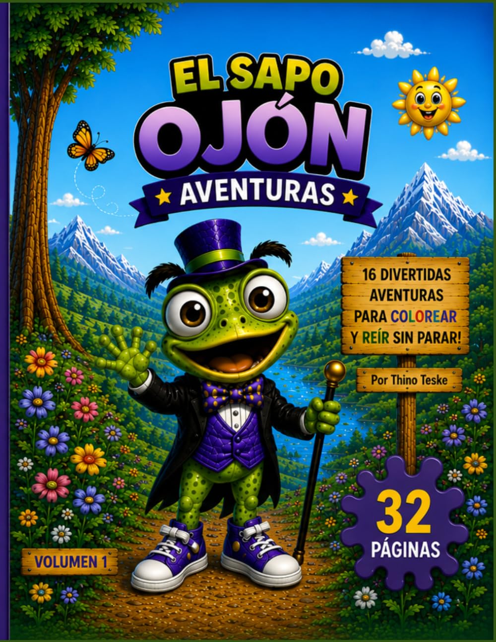 El Sapo Ojón: Aventuras: Libro para colorear para niños (Edición en Español) (Coleção Sapão Zoiúdo)