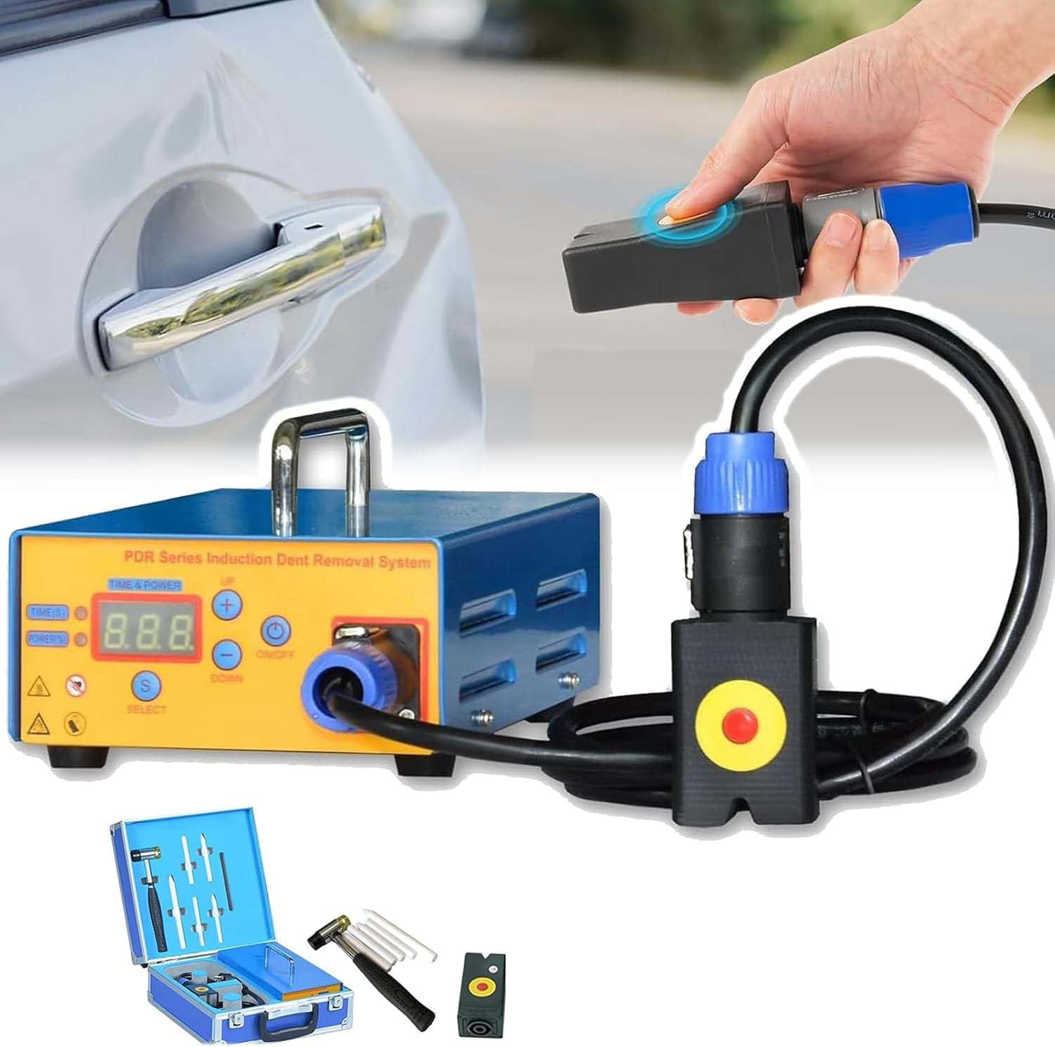 ZMJGLL Auto Body Dent Repair Kit 1380w Car Dent Puller Induction Pdr Heater Machine Car Removing Paintless Dent Repair Tool Portable Car Paintless Dent Repair Tool