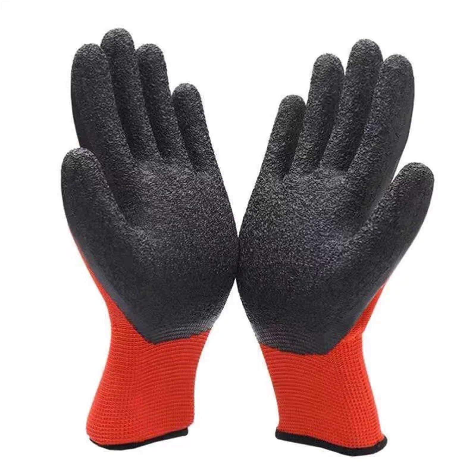 Guanti Da Lavoro Antiscivolo Guanti da lavoro antiscivolo increspati con presa elevata for attività lavorative(20 pairs,L)